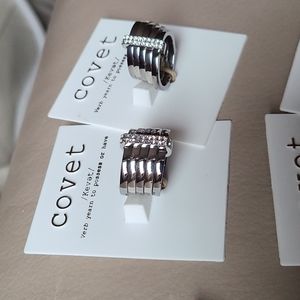 Two Tone Stainless Steel Ring with Top Grade Crystal Covet, Nordstrom